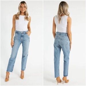 Agolde Cooper Trouser Jeans Straight Leg Denim in Command Blue